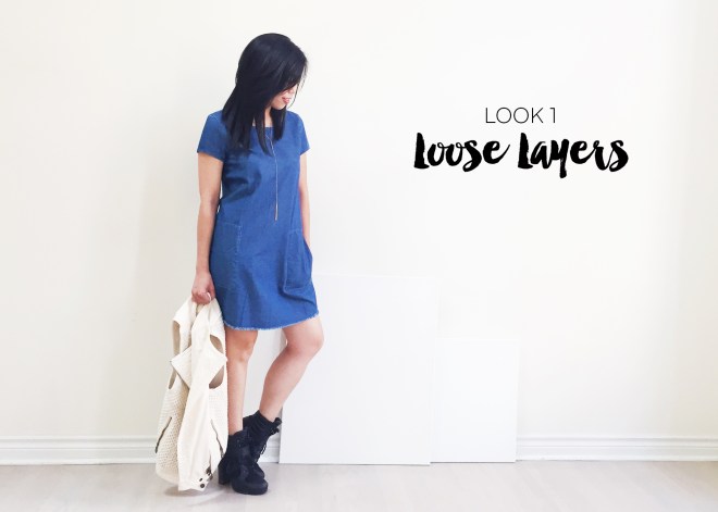Sept 10 - Zara Denim Dress - Look 1