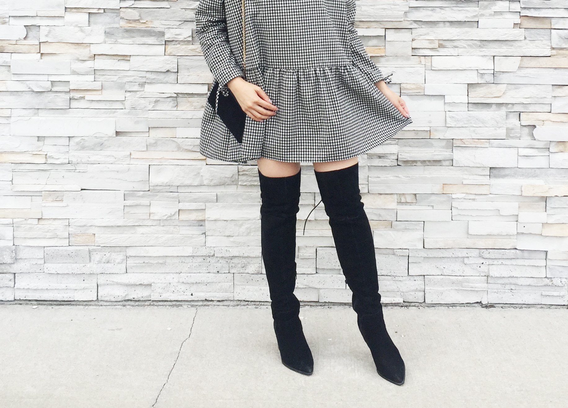 Sept 2017 - 2 Looks Zara Check Dress - Look1B.jpg