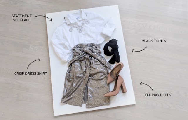 Zara Wrap Sequin Skirt - 3 Ways to Wear.jpg