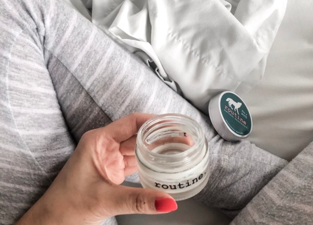 A finished jar of Routine deodorant